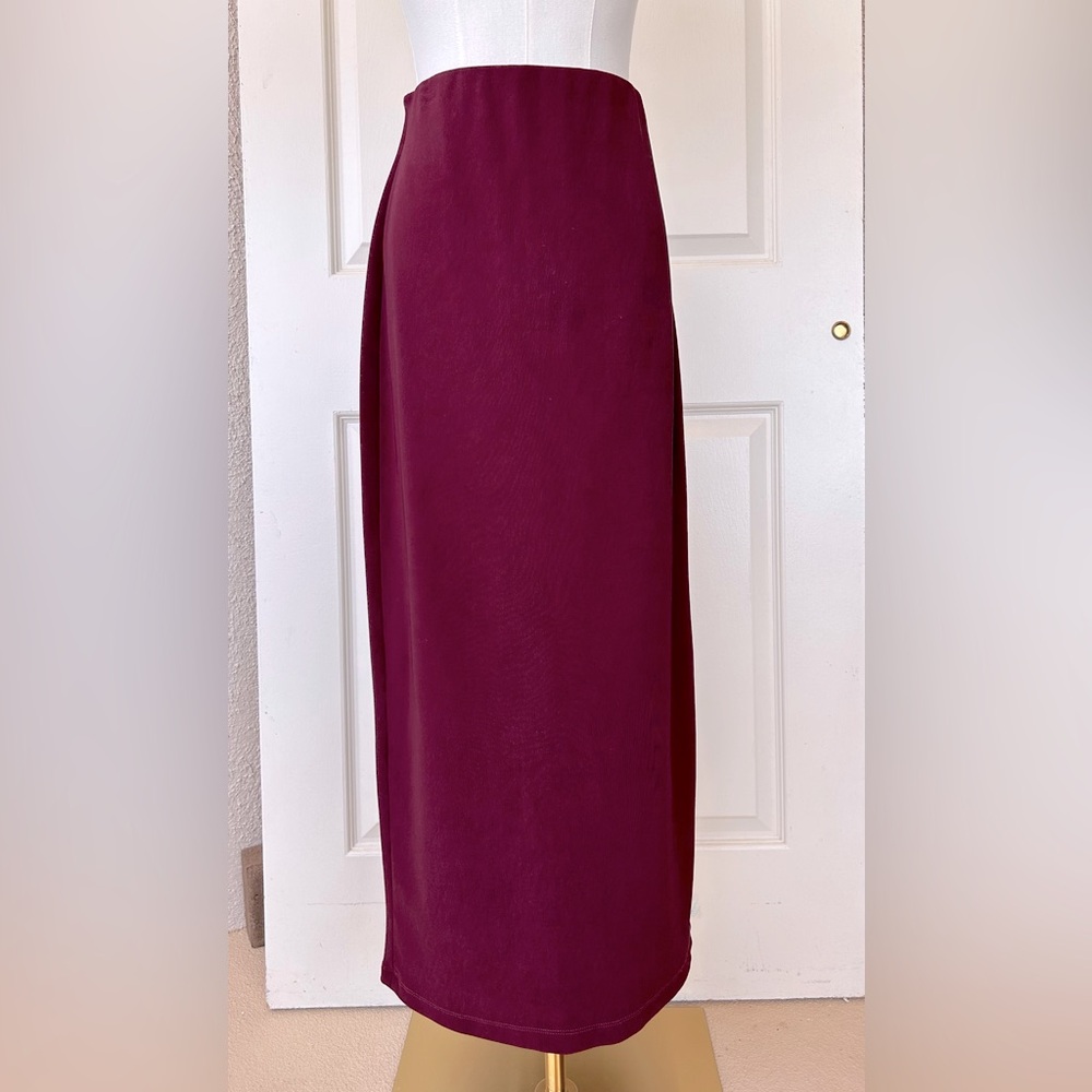 J. Crew Maxi Skirt Elastic Waist Back Slit Size Large